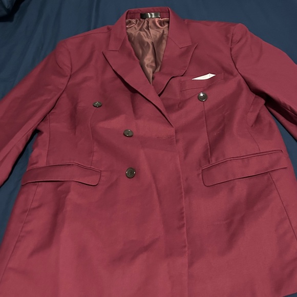 Red Wine Suit With Red Wine Shoes - Picture 1 of 5